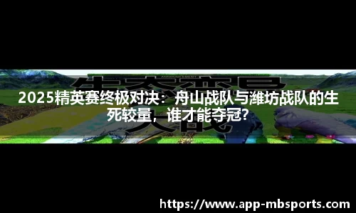 2025精英赛终极对决：舟山战队与潍坊战队的生死较量，谁才能夺冠？